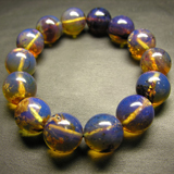 Bracciale in Ambra Dominicana (Bracelet in blue Dominican Amber)